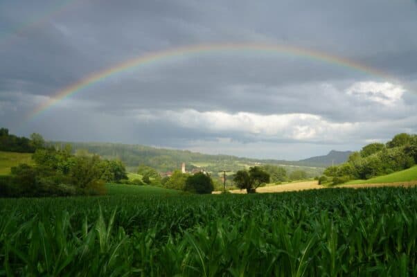 Validation nach Naomi Feil - das kann auch bedeuten, dass schlechtes Wetter auch mal dazu gehört. Hier ein Regenbogen.